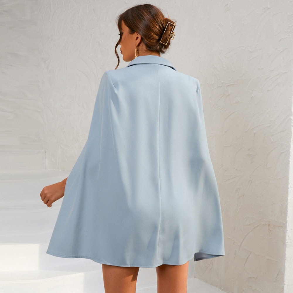 Women’s Formal Cape Blazer Dress | Mini