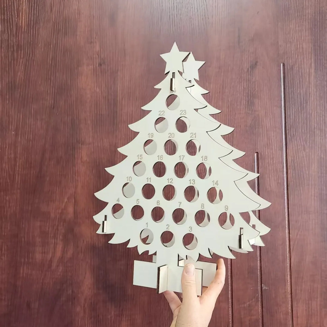 Decorative Wine Bottle Stand Advent Calendar | Christmas