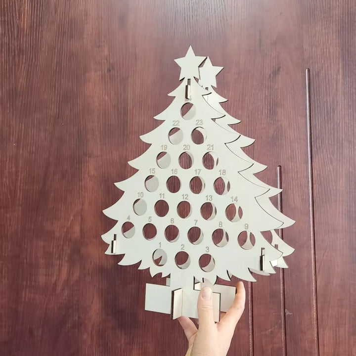 Decorative Wine Bottle Stand Advent Calendar | Christmas