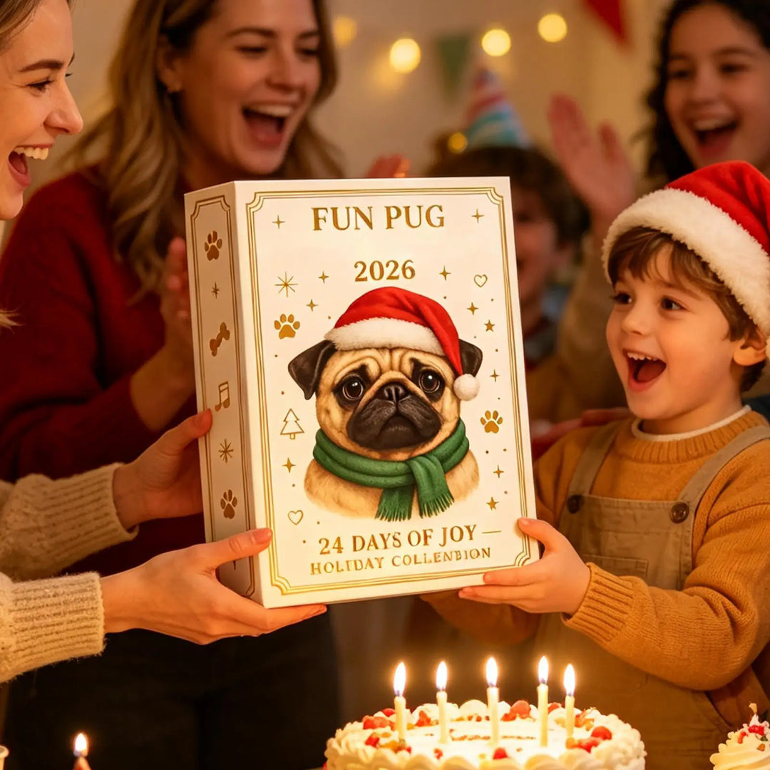 Pug Advent Calendar With Dog Figurines | Christmas