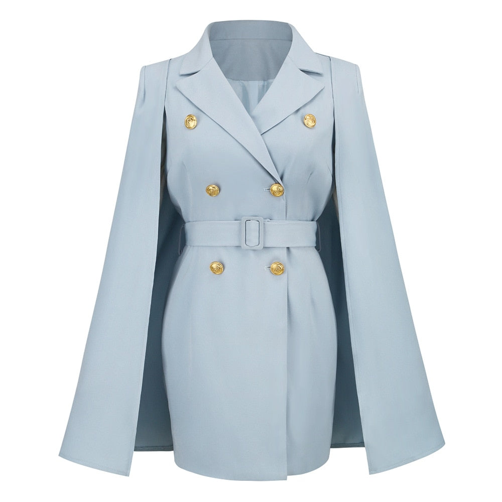 Women’s Formal Cape Blazer Dress | Mini