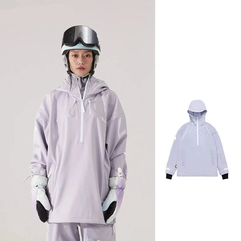 Unisex Half Zip Hooded Ski Jacket And Pant | Anorak