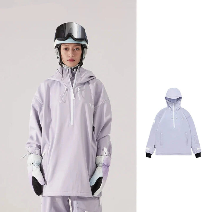 Unisex Half Zip Hooded Ski Jacket And Pant | Anorak