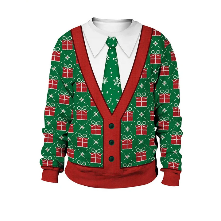 Men's Long Sleeve Winter Christmas Sweater | Printed