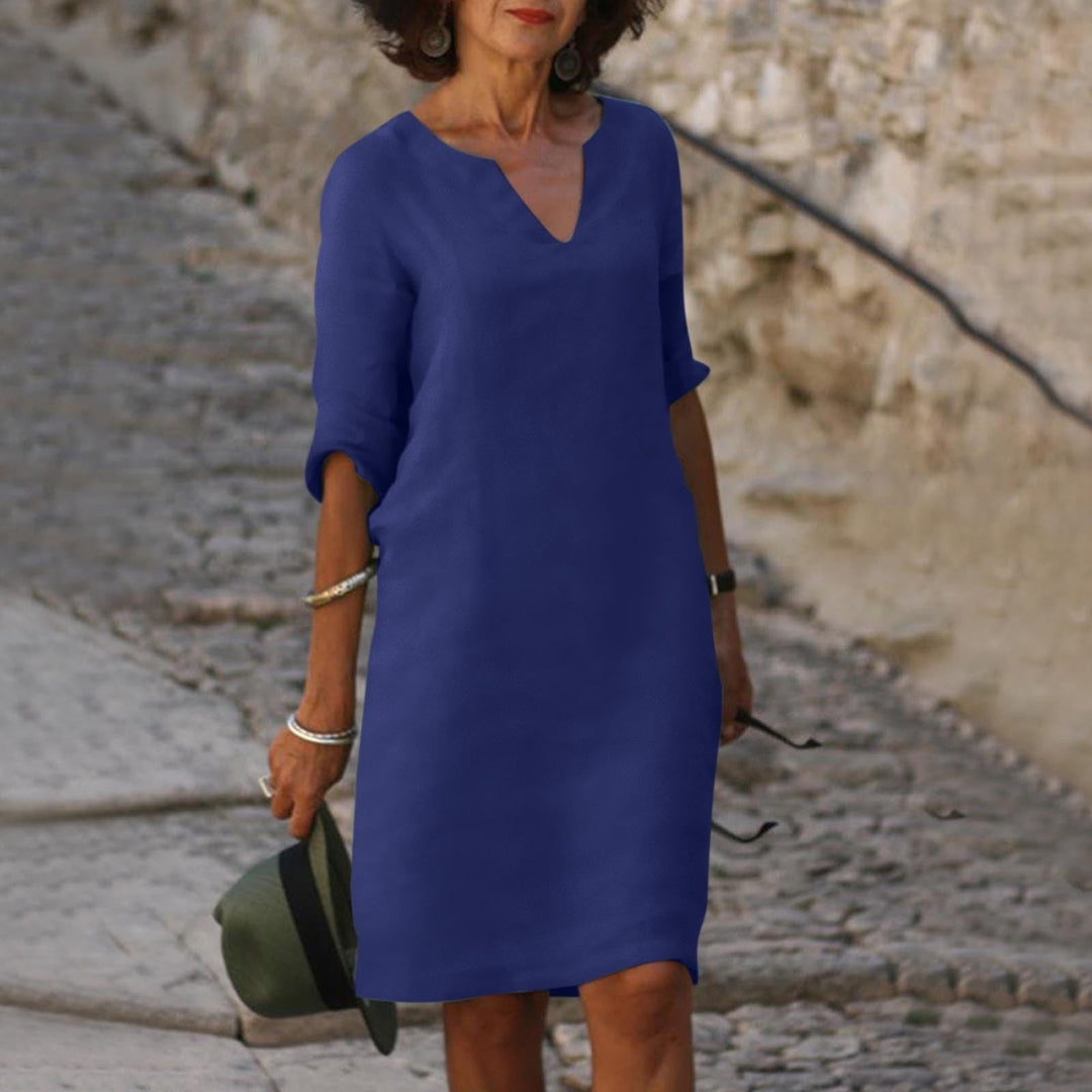 Women’s Elegant Summer Notch Neck Dress | Mini