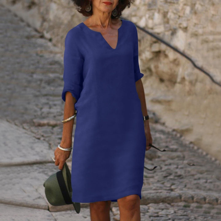 Women’s Elegant Summer Notch Neck Dress | Mini