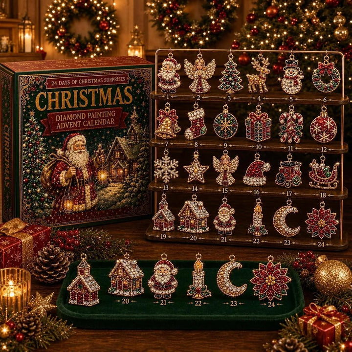 Calendrier de l’Avent de Noël | décorations miniatures | 24 jours