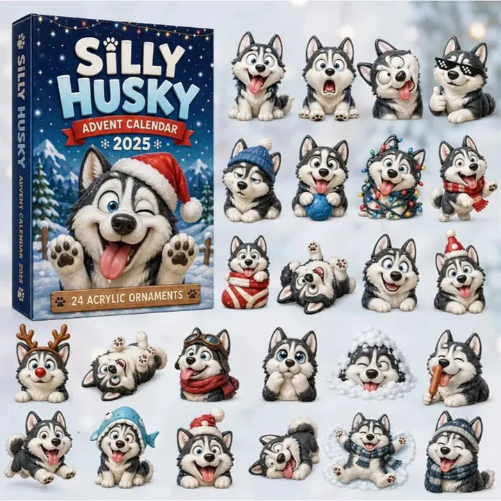 Calendrier de l’Avent husky pour chien, 24 jours | Noël
