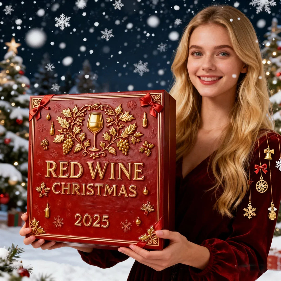 Wine Bottle Advent Calendar With 24 Ornaments | Christmas