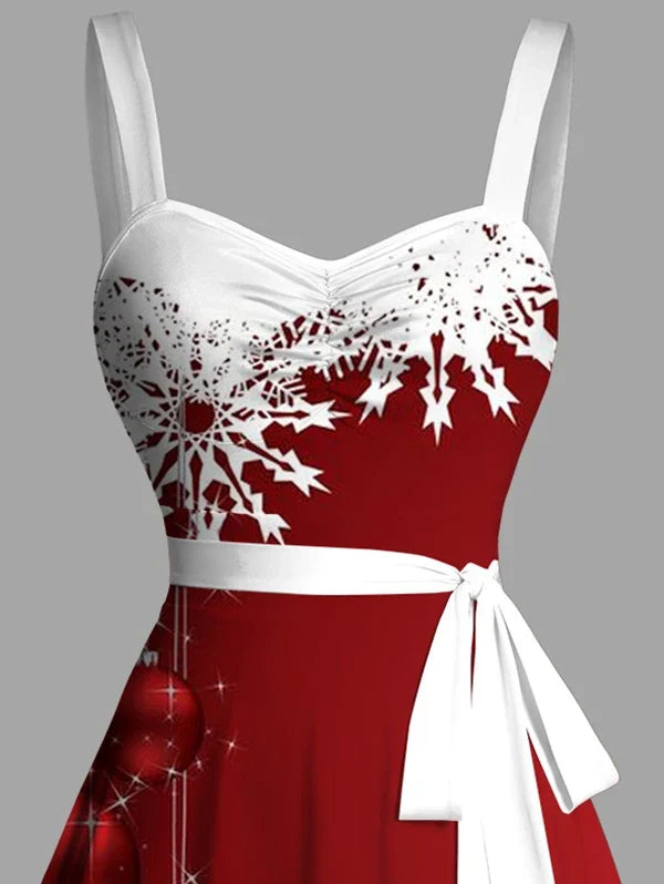 Women's Winter Sleeveless Christmas Mini Dress | Party