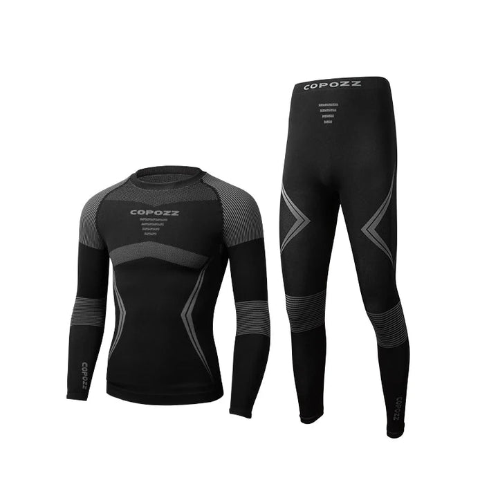 Ensemble de sous-vêtements thermiques de ski unisexe avec haut et caleçon long | hiver