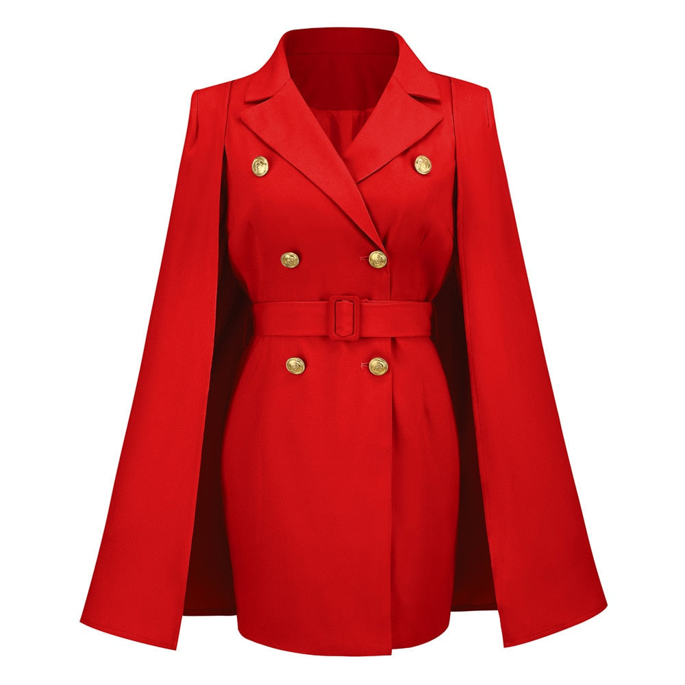 Women’s Formal Cape Blazer Dress | Mini