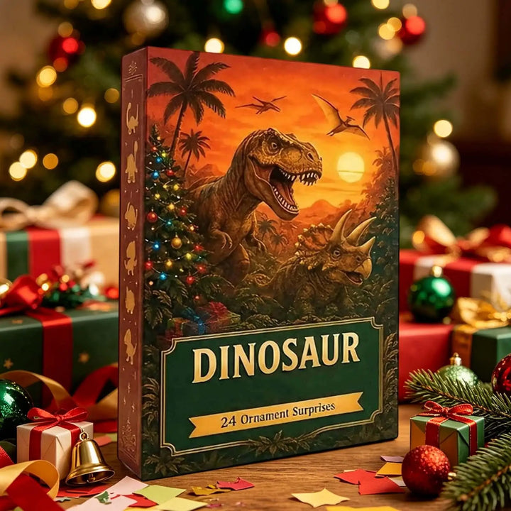 Calendrier de l’Avent de dinosaures avec décorations pour le sapin | Noël