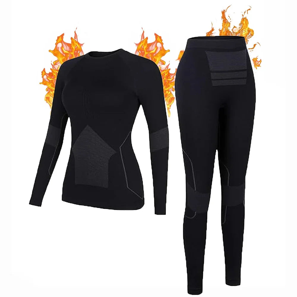 Women’s Long Sleeve Leggings Thermal Underwear Set | Winter