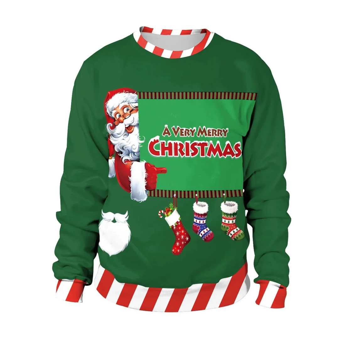 Men's Long Sleeve Winter Christmas Sweater | Printed