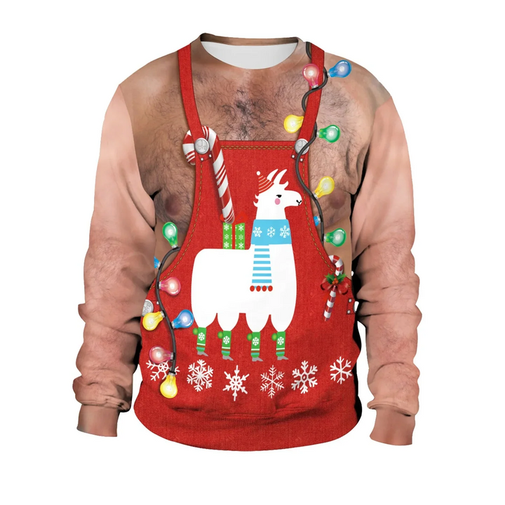 Men's Long Sleeve Winter Christmas Sweater | Printed