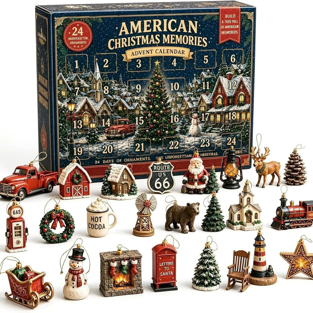 Calendrier de l’Avent de Noël | décorations miniatures | 24 jours