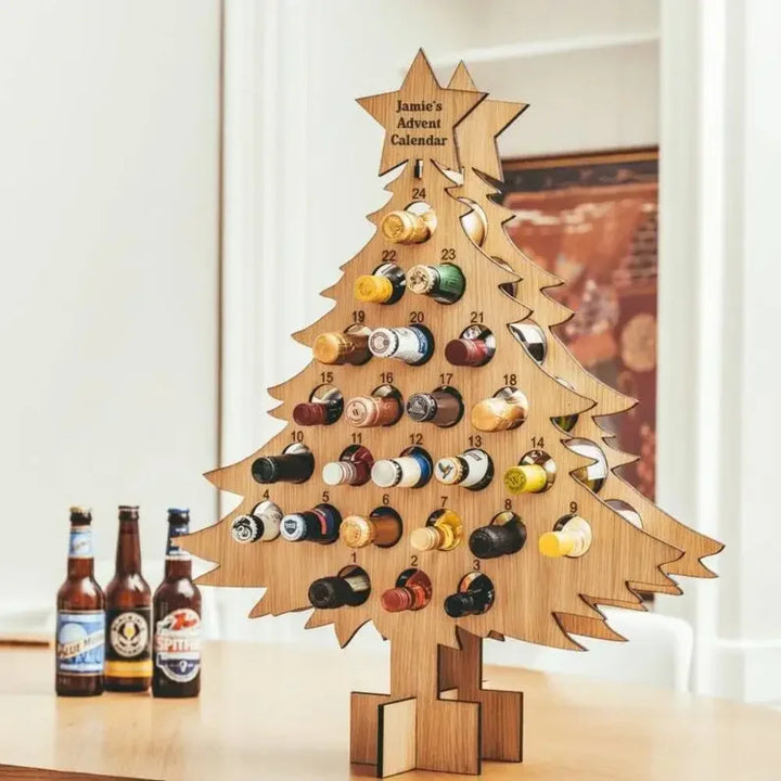 Decorative Wine Bottle Stand Advent Calendar | Christmas
