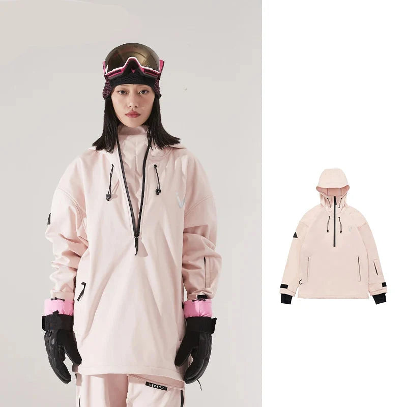 Unisex Half Zip Hooded Ski Jacket And Pant | Anorak
