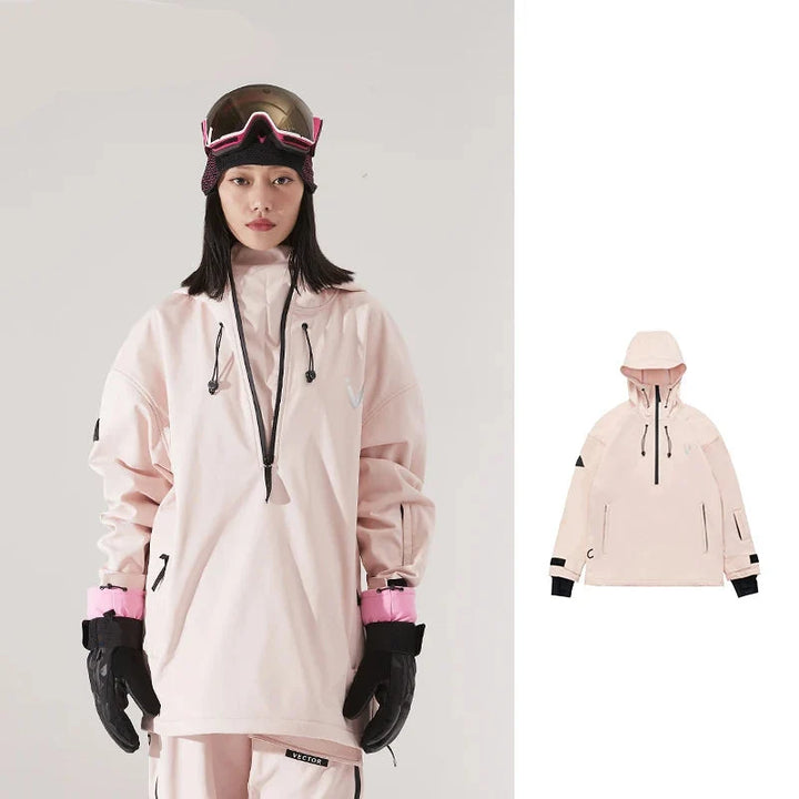 Unisex Half Zip Hooded Ski Jacket And Pant | Anorak