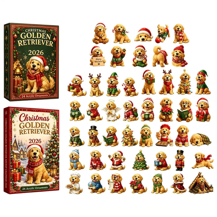 Calendrier de l’Avent de Noël pour chien golden retriever | 24 jours