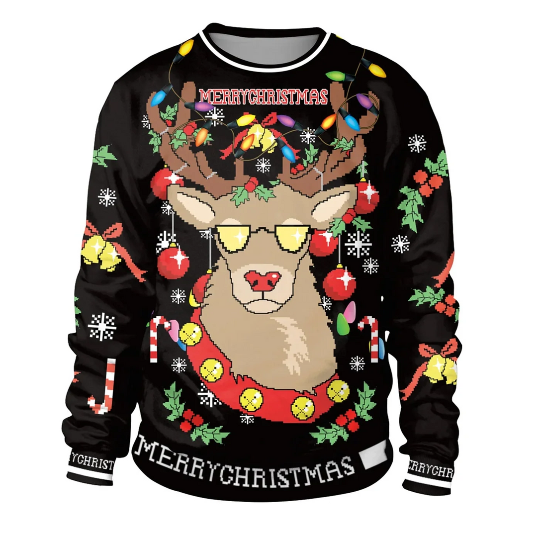 Men's Long Sleeve Winter Christmas Sweater | Printed