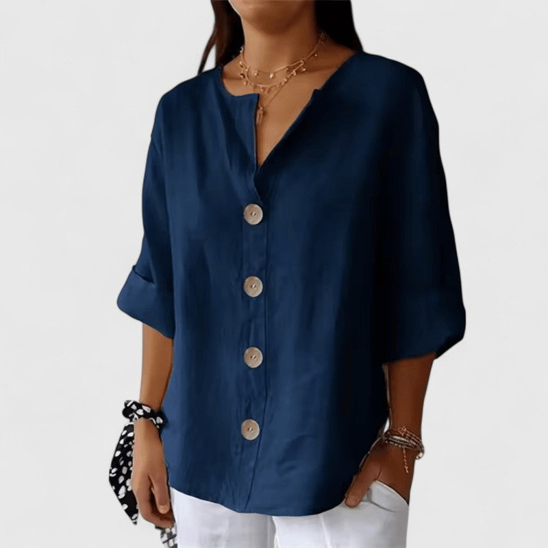 Women's Elegant Button Up Blouse | Long Sleeves