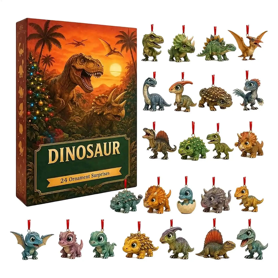 Calendrier de l’Avent de dinosaures avec décorations pour le sapin | Noël