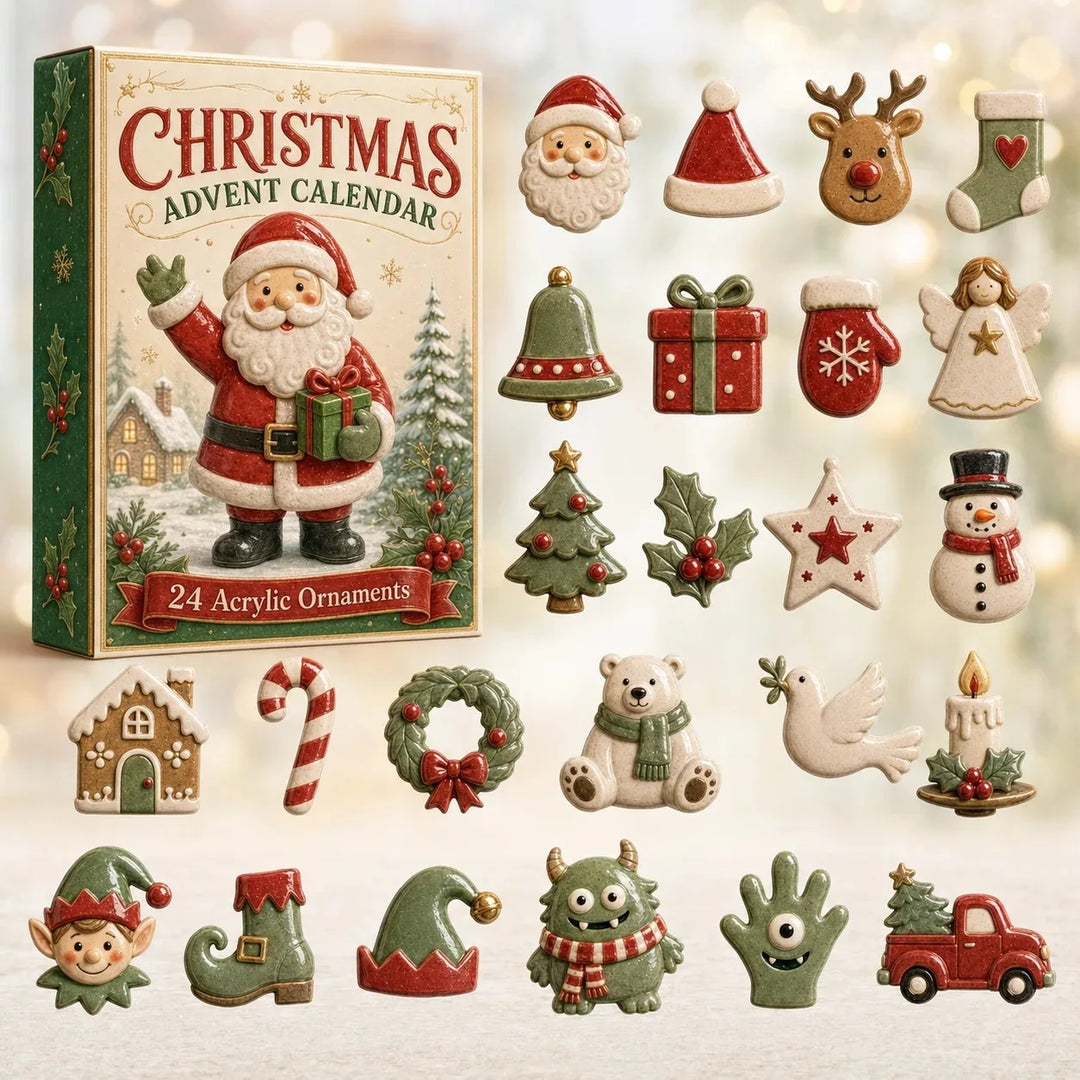 Calendrier de l’Avent de Noël | décorations miniatures | 24 jours