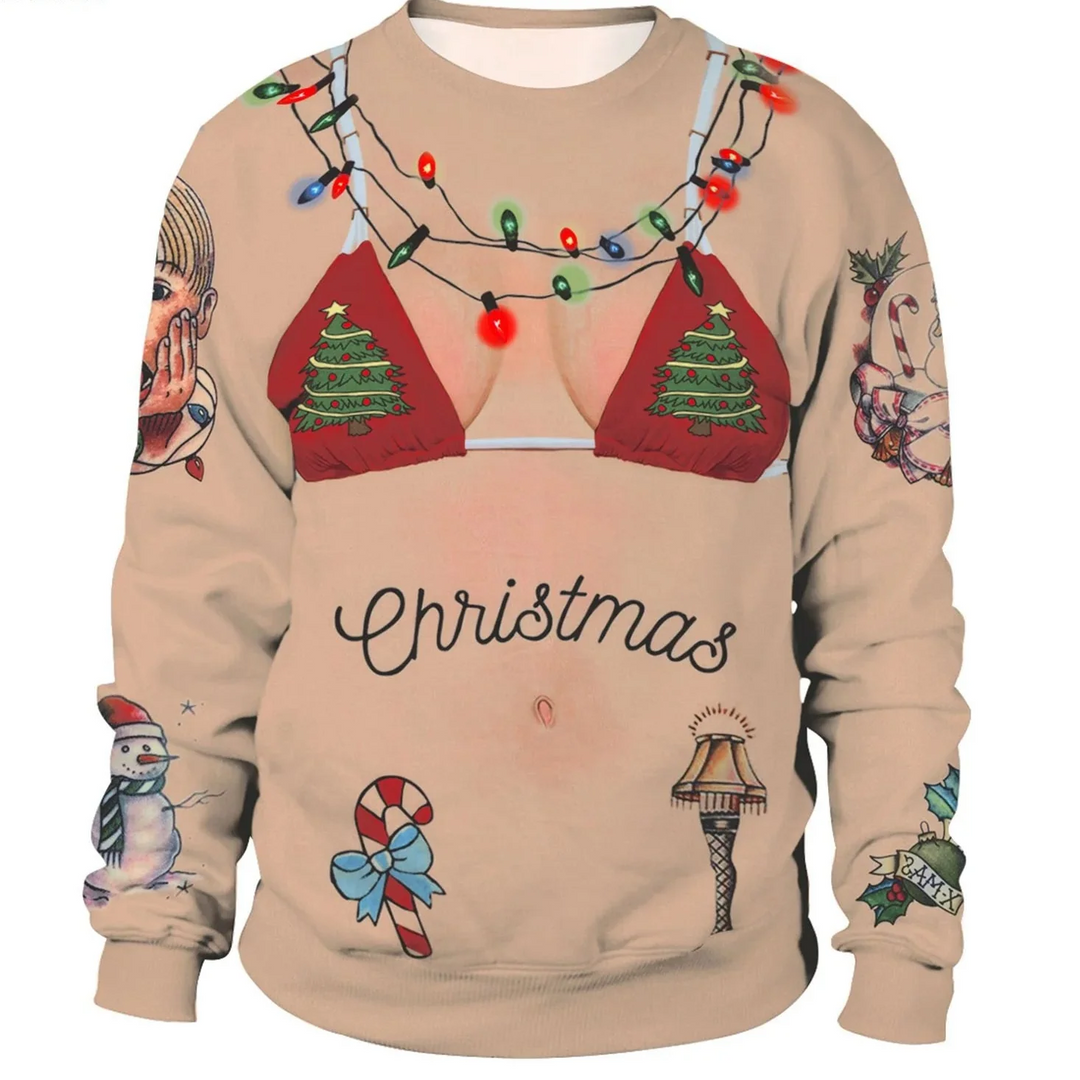 Men's Long Sleeve Winter Christmas Sweater | Printed