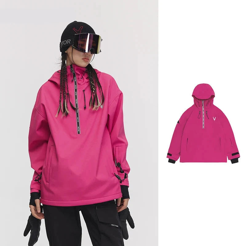 Unisex Half Zip Hooded Ski Jacket And Pant | Anorak