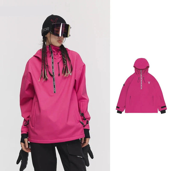 Unisex Half Zip Hooded Ski Jacket And Pant | Anorak