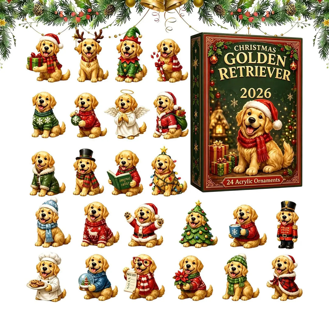Calendrier de l’Avent de Noël pour chien golden retriever | 24 jours