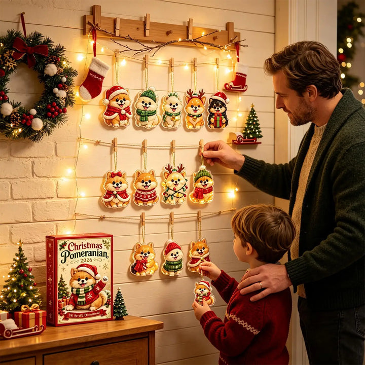 Calendrier de l’Avent pour chien avec décorations pour sapin | Noël