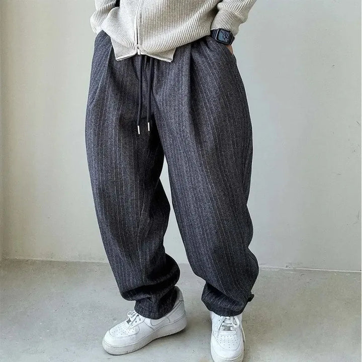 Men's Casual Drawstring Trouser | Wide Leg