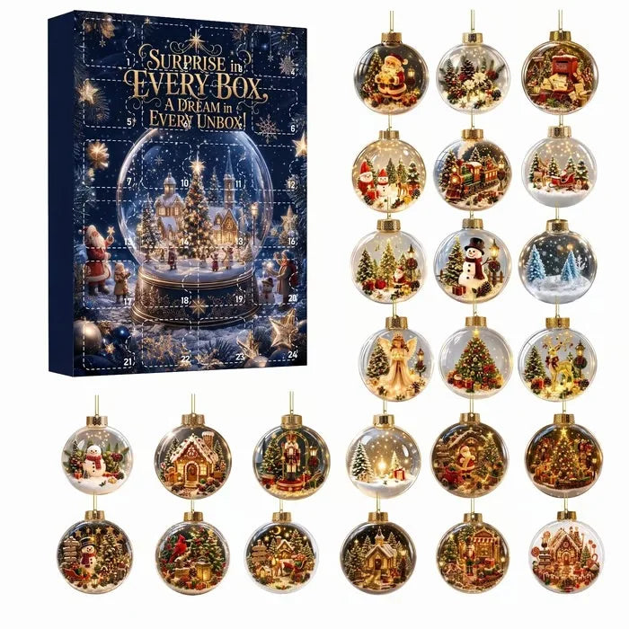 Calendrier de l’Avent de Noël | décorations miniatures | 24 jours