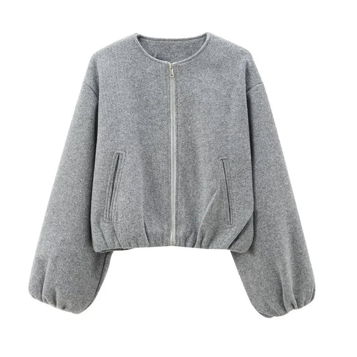 Women’s Stylish Zip-Up Cropped Jacket | Winter
