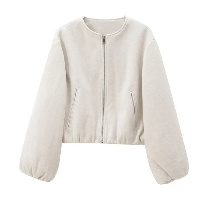 Women’s Stylish Zip-Up Cropped Jacket | Winter