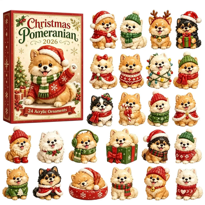 Calendrier de l’Avent pour chien avec décorations pour sapin | Noël