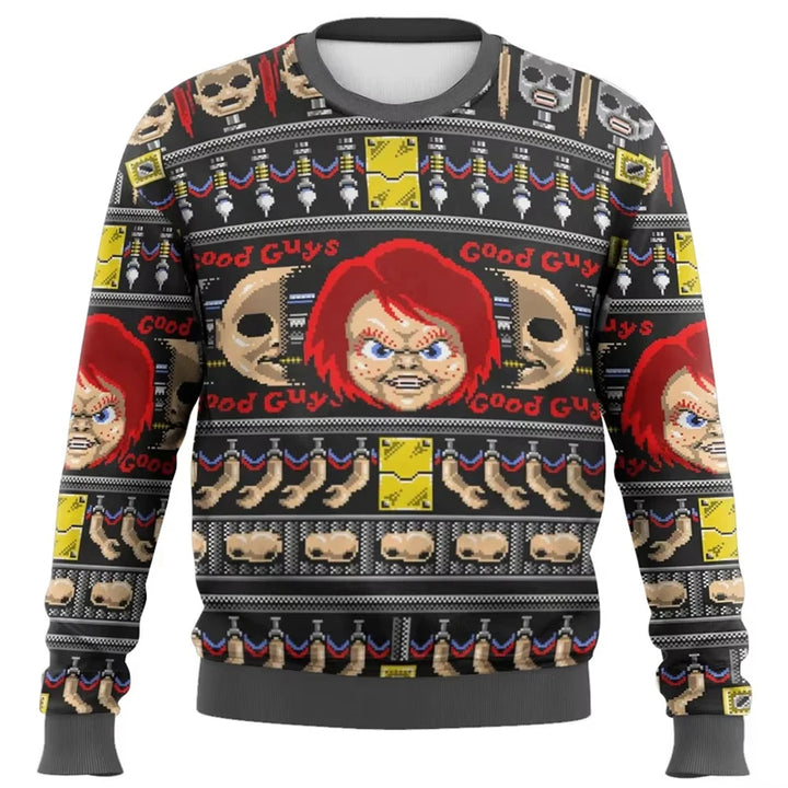 Pull de Noël humoristique unisexe à imprimé | hiver