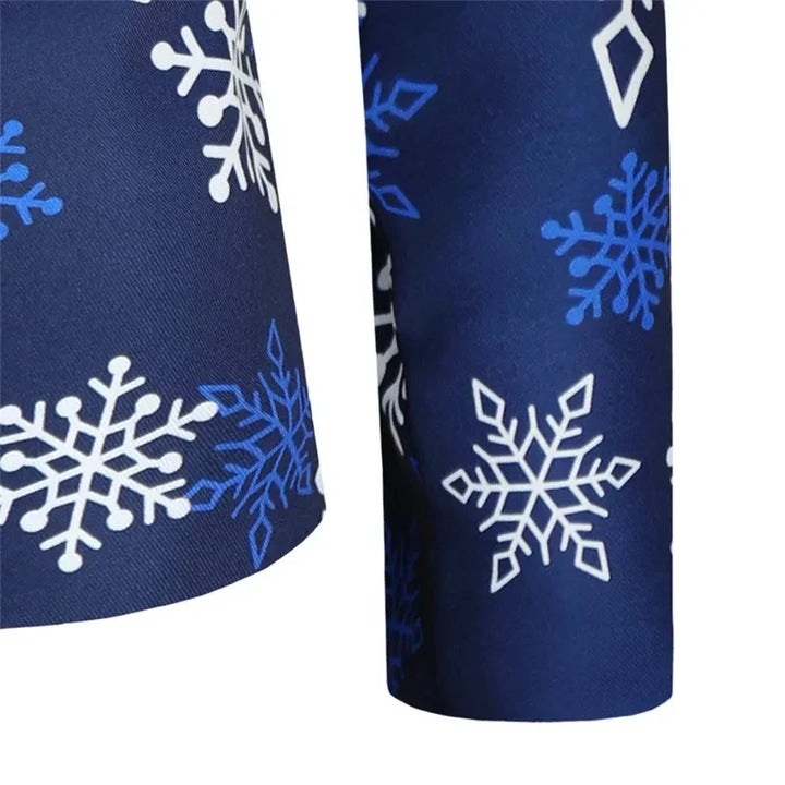 Costume de Noël imprimé deux pièces pour homme | Hiver