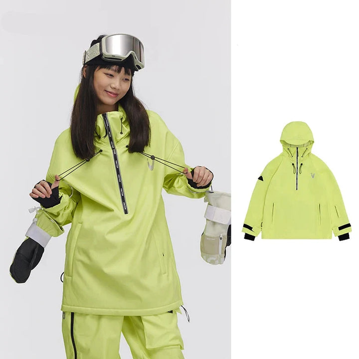 Unisex Half Zip Hooded Ski Jacket And Pant | Anorak