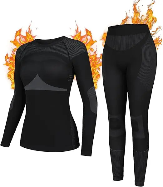 Women’s Long Sleeve Leggings Thermal Underwear Set | Winter