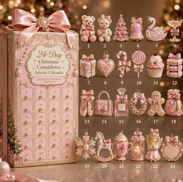 Calendrier de l’Avent de Noël | décorations miniatures | 24 jours