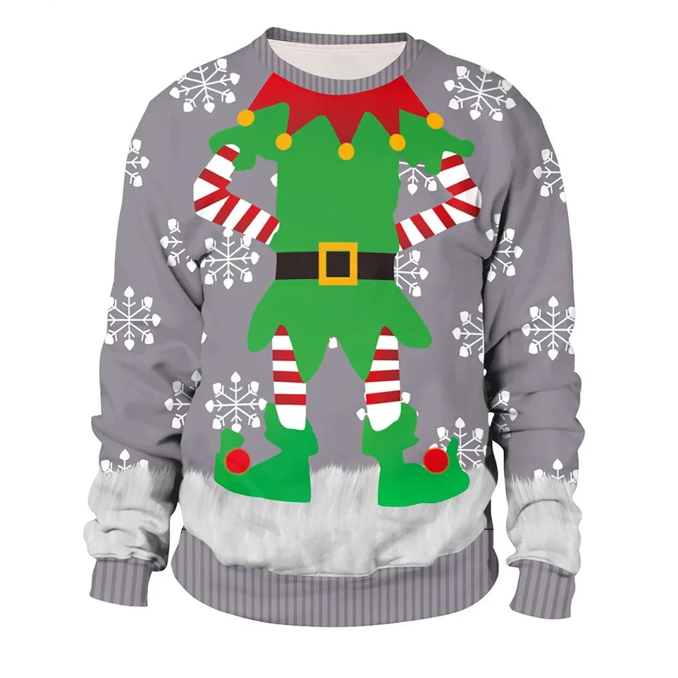 Men's Long Sleeve Winter Christmas Sweater | Printed