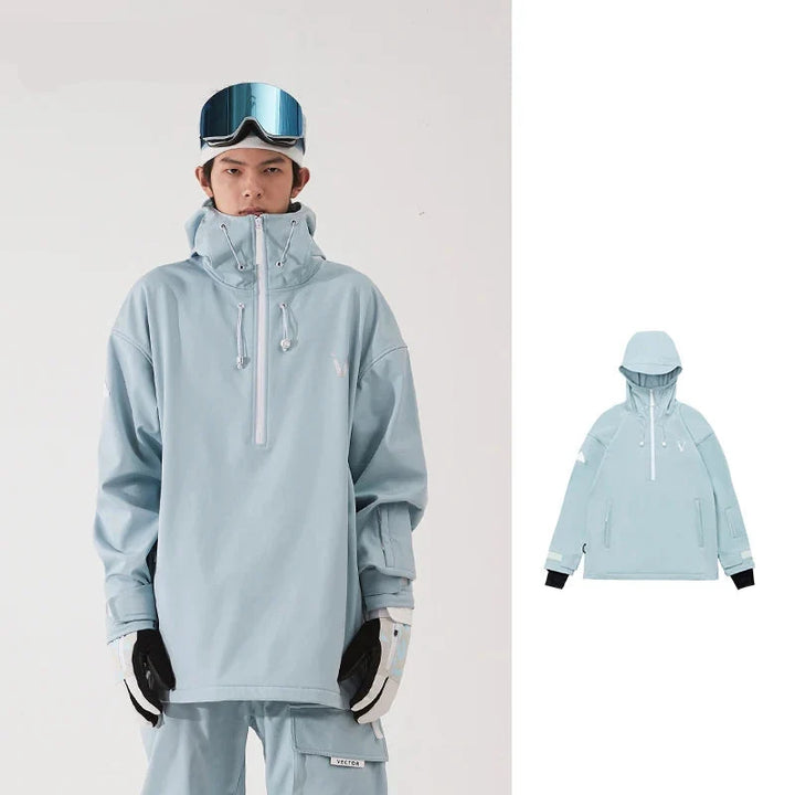 Unisex Half Zip Hooded Ski Jacket And Pant | Anorak