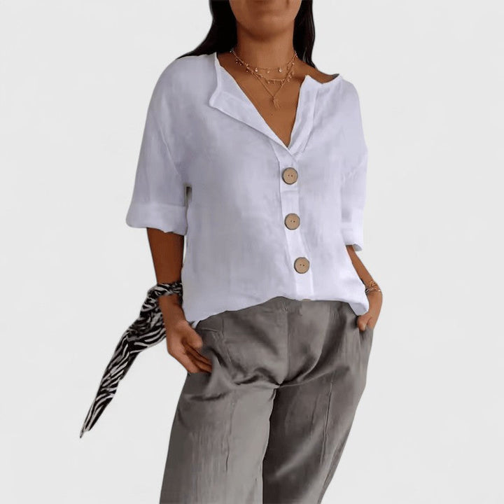 Women's Elegant Button Up Blouse | Long Sleeves