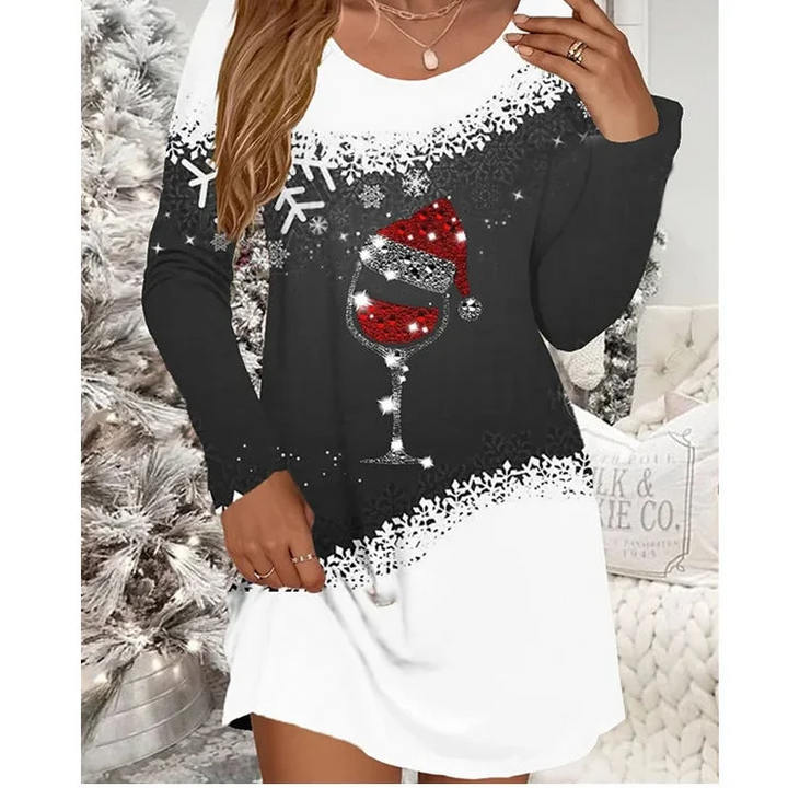 Women's Long Sleeve Christmas Mini Dress | Winter