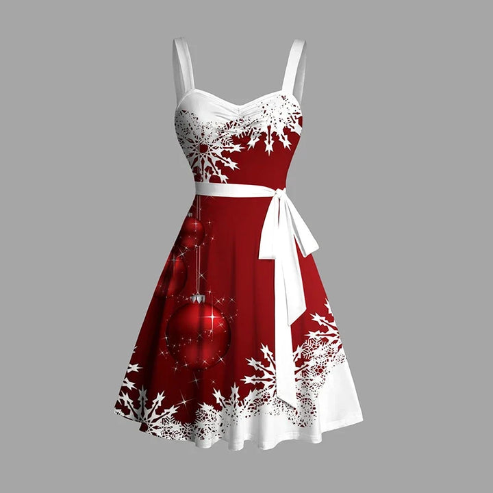Women's Winter Sleeveless Christmas Mini Dress | Party