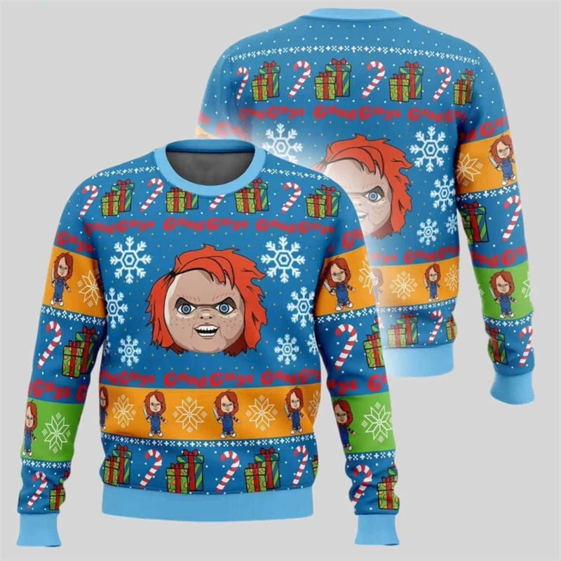 Pull de Noël humoristique unisexe à imprimé | hiver